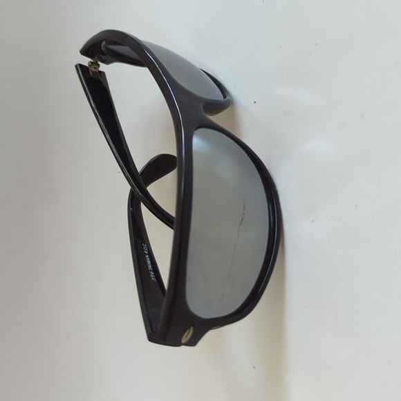 NWOT TrueVintage Large Wrap Biker style super dark smoke mirror lens sunglasses - Picture 6 of 7